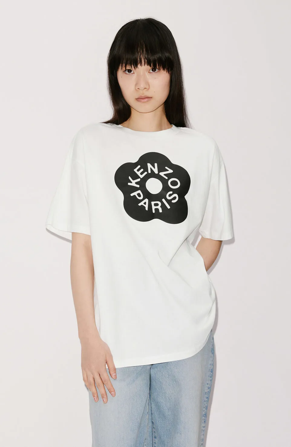 Kenzo BOKE FLOWER 2.0 University Jungle Team 'BOKE FLOWER' T-SHIRT Color: Black Tibetan Blue White Size: M L XL XXL Three Standards Style Number: K 53